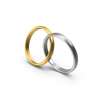 Two Ring Gold Chrome PNG & PSD Images