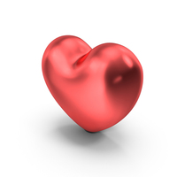 Heart Love Red Metallic PNG & PSD Images