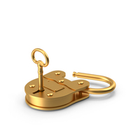 Lock And Key Open Side Metal PNG & PSD Images