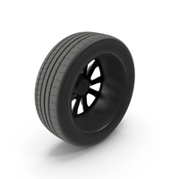 Alloy Wheel With Tire Black PNG & PSD Images