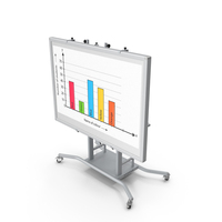 Mobile Interactive Whiteboard Stand with Screen Display PNG & PSD Images
