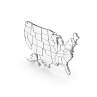 USA Map Vertical Glass PNG & PSD Images