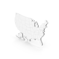 Usa Map Vertical Clay PNG & PSD Images