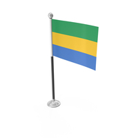 Gabon Desk Small Stand Flag PNG & PSD Images