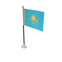 Kazakhstan Desk Small Stand Flag PNG & PSD Images
