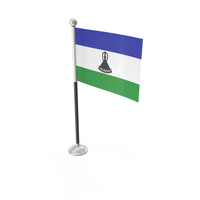 Lesotho Desk Small Stand Flag PNG & PSD Images