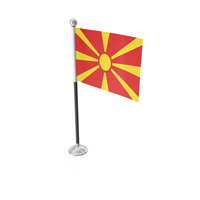 North Macedonia Desk Small Stand Flag PNG & PSD Images