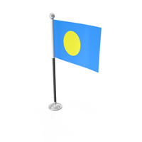 Palau Desk Small Stand Flag PNG & PSD Images