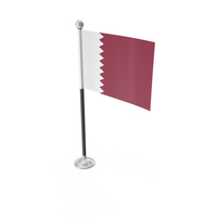Qata Desk Small Stand Flag PNG & PSD Images