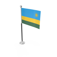 Rwanda Desk Small Stand Flag PNG & PSD Images