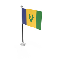 Saint Vincent and the Grenadines Desk Small Stand Flag PNG & PSD Images