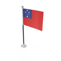 Samoa Desk Small Stand Flag PNG & PSD Images