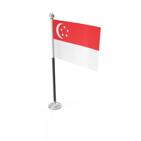 Singapore Desk Small Stand Flag PNG & PSD Images