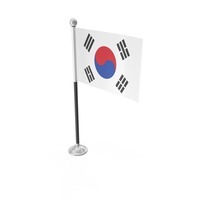 South Korea Desk Small Stand Flag PNG & PSD Images