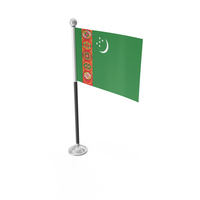 Turkmenistan Desk Small Stand Flag PNG & PSD Images