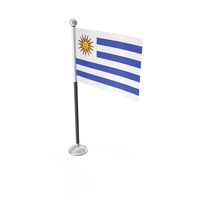 Uruguay Desk Small Stand Flag PNG & PSD Images