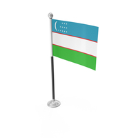 Uzbekistan Desk Small Stand Flag PNG & PSD Images