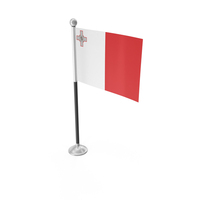 Malta Desk Small Stand Flag PNG & PSD Images