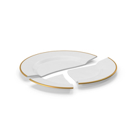 Plate Broken Gold PNG & PSD Images