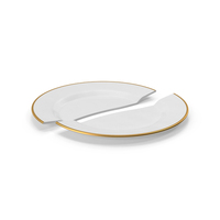 Plate Broken Gold PNG & PSD Images