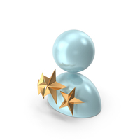 User Three Star Gold PNG & PSD Images