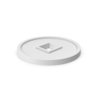 White Chinese Coin PNG & PSD Images