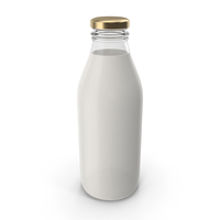 Glass Milk Bottle Mockup PNG & PSD Images