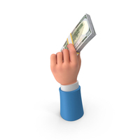 Dollar Lots Holding Left Hand PNG & PSD Images