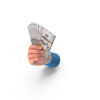 Dollar Notes Holding Right Hand PNG & PSD Images