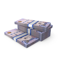 Currency 500 Riyals Lots Six Bill PNG & PSD Images