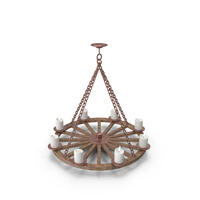 Old Wheel Chandelier PNG & PSD Images