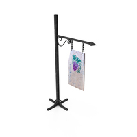 Old Wooden Empty Sign Model PNG & PSD Images