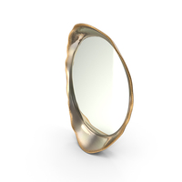 Broken Egg Mirror White And Gold PNG & PSD Images