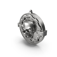 Skull Medallion Silver PNG & PSD Images