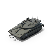 Dirty Israeli Tank Merkava 5 Olive PNG & PSD Images