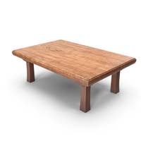 Wooden Low Table Floor PNG & PSD Images
