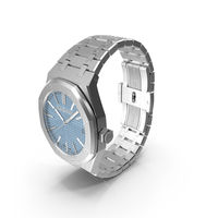 Audemars Piguet Royal Oak Smoked Blue White Gold Grande Tapisserie PNG & PSD Images