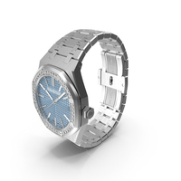 Audemars Piguet Royal Oak Smoked Blue Diamond-Set White Gold PNG & PSD Images