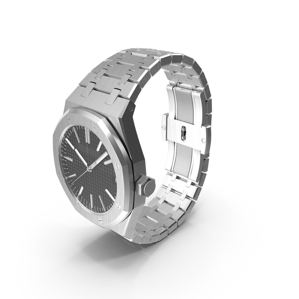 Luxury Royal Watch Black Stainless Steel Selfwinding Chronograph PNG & PSD Images