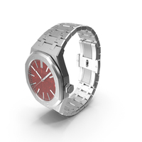 Luxury Royal Watch Red Stainless Steel Selfwinding Chronograph PNG & PSD Images