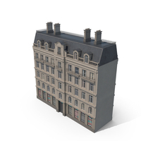 Paris Traditional Two Sided Building PNG & PSD Images