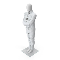 Straitjacket Mannequin Figure White PNG & PSD Images
