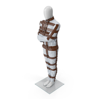 Straitjacket on Mannequin with Leather Belts PNG & PSD Images