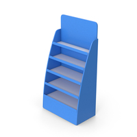 Blue Display Stand / Shelf PNG & PSD Images