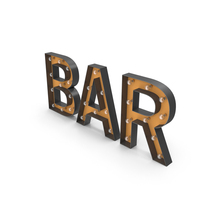 Bar Sign With Bulb PNG & PSD Images