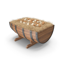 Barrels And Organic Eggs PNG & PSD Images