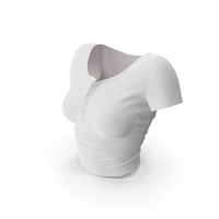 White Slim Fit T-Shirt Half Button Women PNG & PSD Images