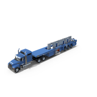 Mack CHU613 Truck with Semi Trailer with Concrete Panel PNG & PSD Images