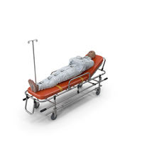 Patient In Straitjacket On Stretcher PNG & PSD Images