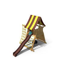 Little Children On Slide Fur PNG & PSD Images